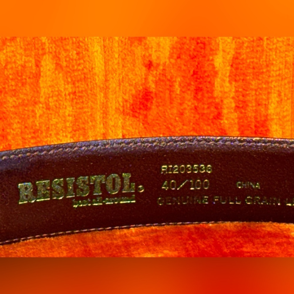 Resistol Belt Men 40 Brown Genuine Full Grain Leather Western Cowboy - Picture 7 of 7
